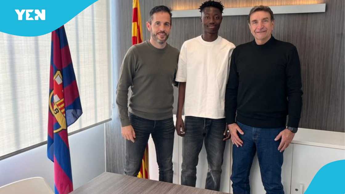 FC Barcelona B unveil Hafiz Gariba. FC Barcelona B unveil Hafiz Gariba.