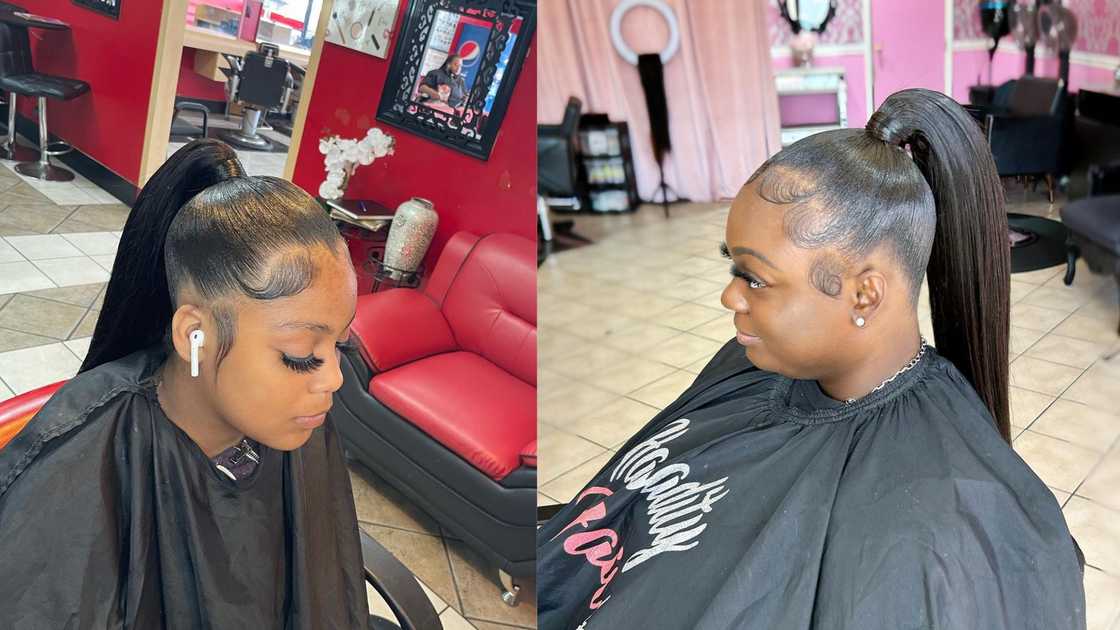 Permed pony hairstyles in Ghana Permed pony hairstyles in Ghana