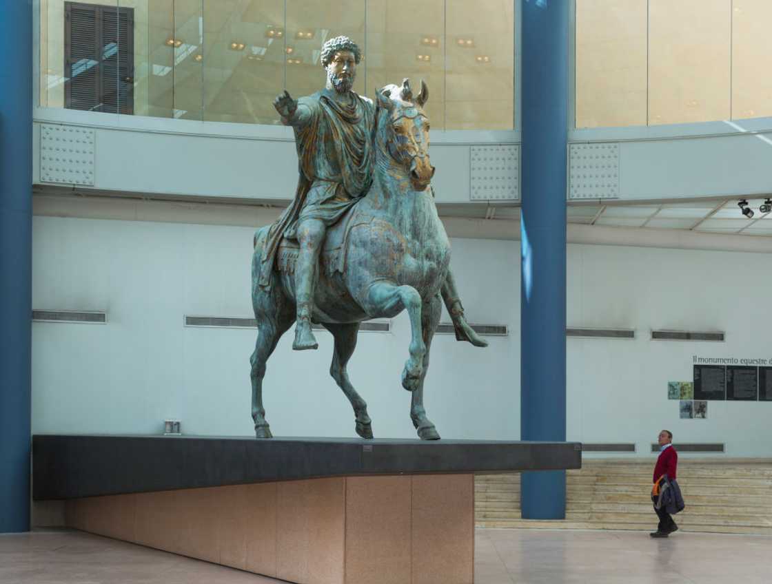 The Marcus Aurelius statue.