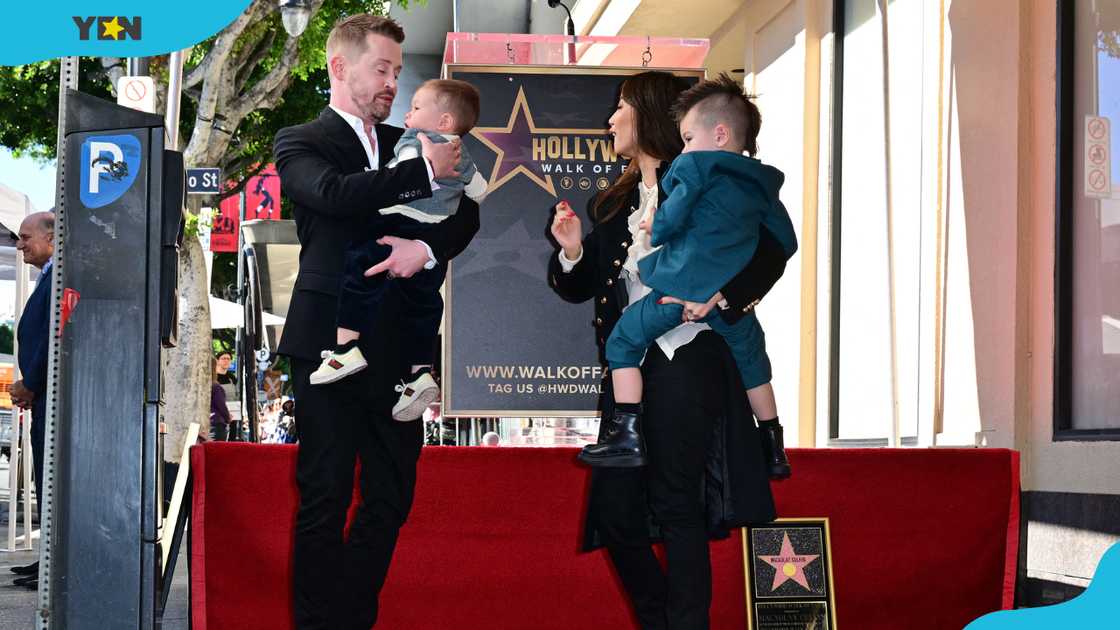 Macaulay Culkin, Brenda Song, and their children at their Hollywood Walk of Fame Star Macaulay Culkin, Brenda Song, and their children at their Hollywood Walk of Fame Star