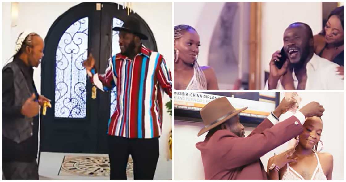 Daddy Lumba and Ras Nene on music video set Daddy Lumba and Ras Nene on music video set