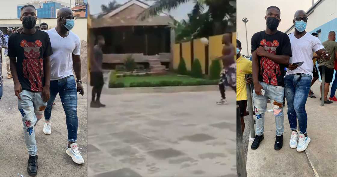 Like father like son: Stephen Appiah trains with his son at home Like father like son: Stephen Appiah trains with his son at home