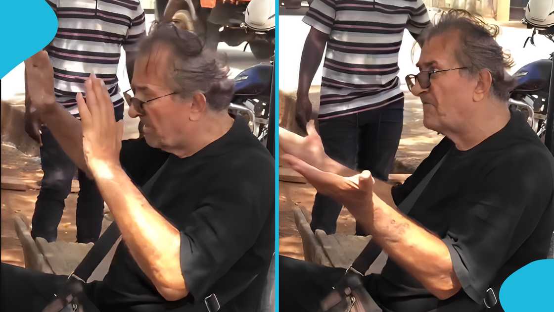 White man refuses to pay fare, okada rider, New Legon Medical Centre, Ghana transport system, white man vs okada rider, paying fare White man refuses to pay fare, okada rider, New Legon Medical Centre, Ghana transport system, white man vs okada rider, paying fare