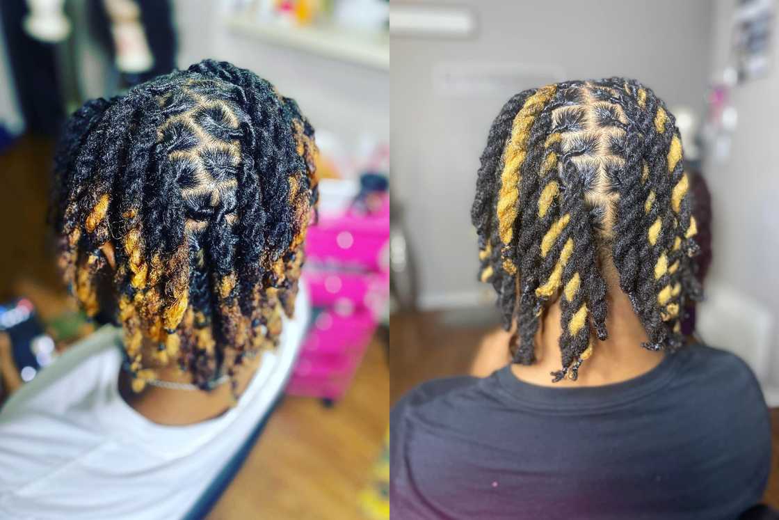 loc styles for short hair