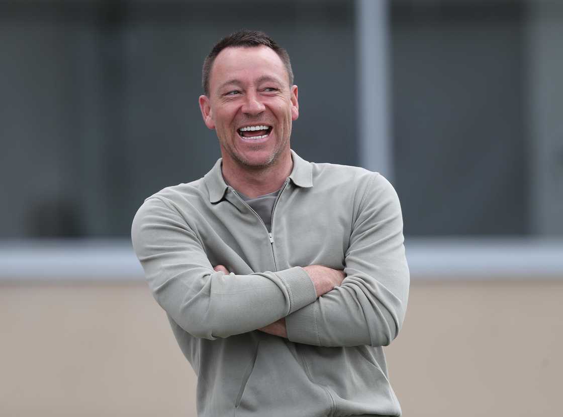 John Terry of Chelsea watches on from the sidelines during the U18 Premier League match between Chelsea U18 and Norwich City U18 at Chelsea Training Ground on May 4, 2024 in Cobham, England John Terry of Chelsea watches on from the sidelines during the U18 Premier League match between Chelsea U18 and Norwich City U18 at Chelsea Training Ground on May 4, 2024 in Cobham, England