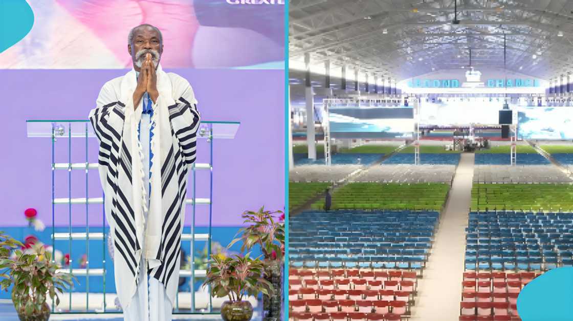 Adom Kyei, Philadelphia, Kumasi, Ghana, Accra, Prophet
Philadelphia's huge auditorium is set to host thousands of worshippers for the 2025 end-of-year service. Image credit: Adom Kyei Duah (Facebook), Sika Official (X)