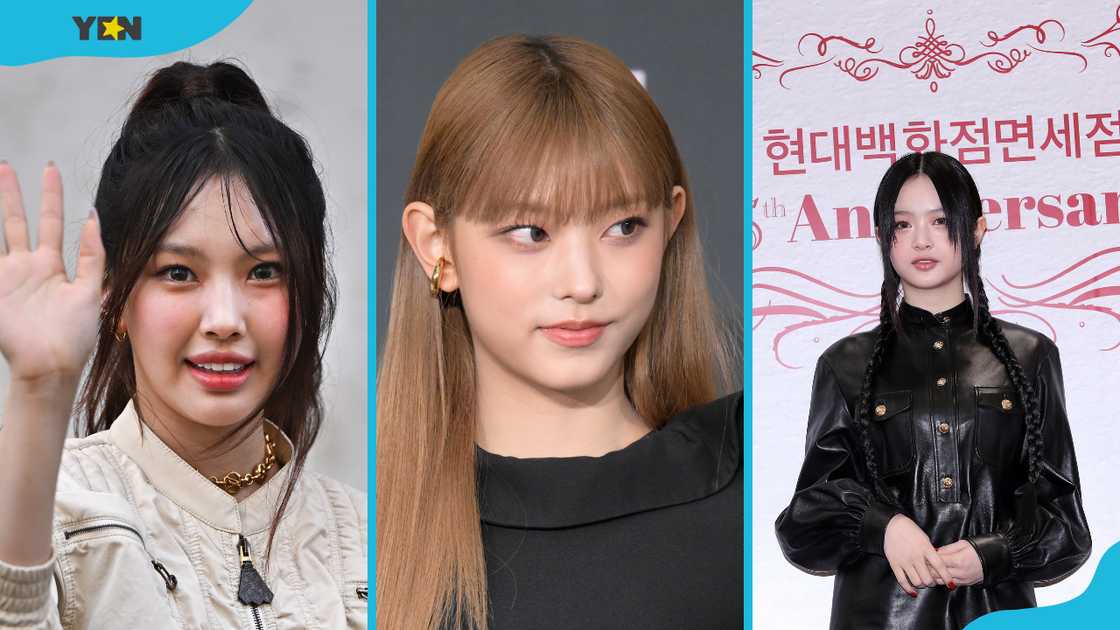 NewJeans members; Hyein (L), Haerin, and Hanni (R). NewJeans members; Hyein (L), Haerin, and Hanni (R).