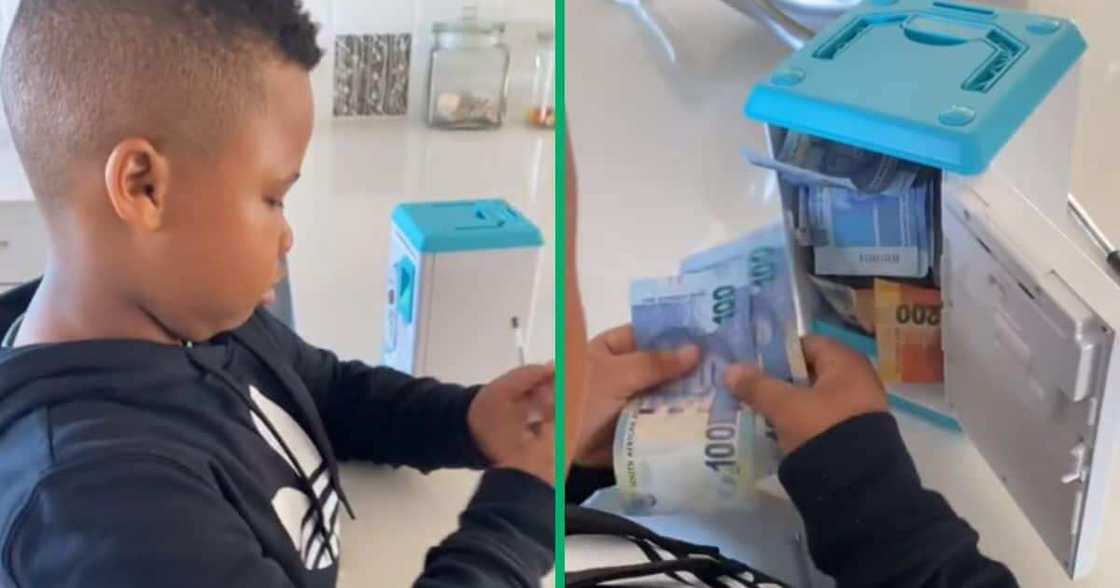 Little boy declining dad a R2 000 loan