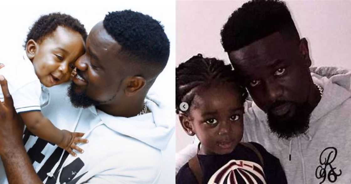 Sarkodie: Rapper’s son Grows tall in Latest Photo; goes Black and White with dad and Sister