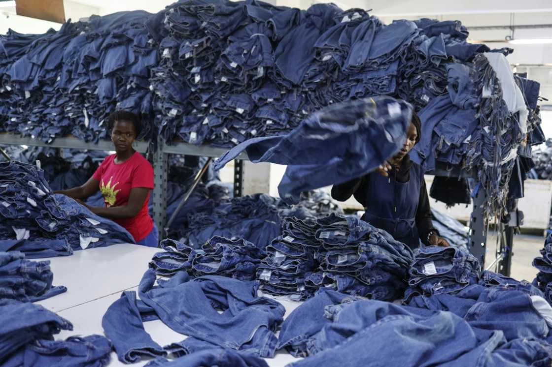 The United Aryan textile factory in Nairobi employs thousands of workers by selling jeans to the US The United Aryan textile factory in Nairobi employs thousands of workers by selling jeans to the US