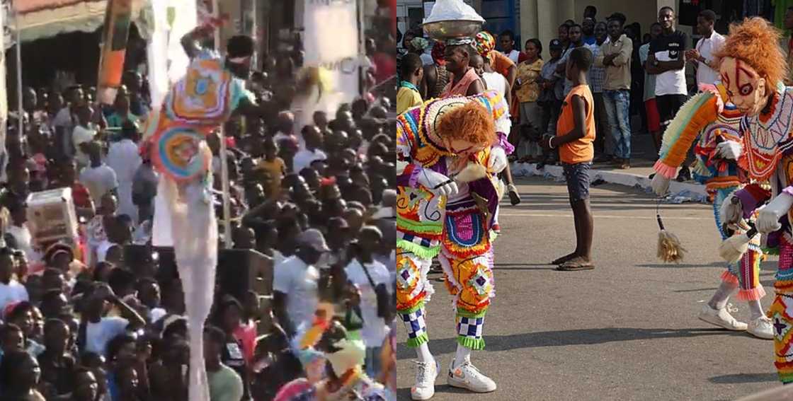 Man in Takoradi dancing on the street