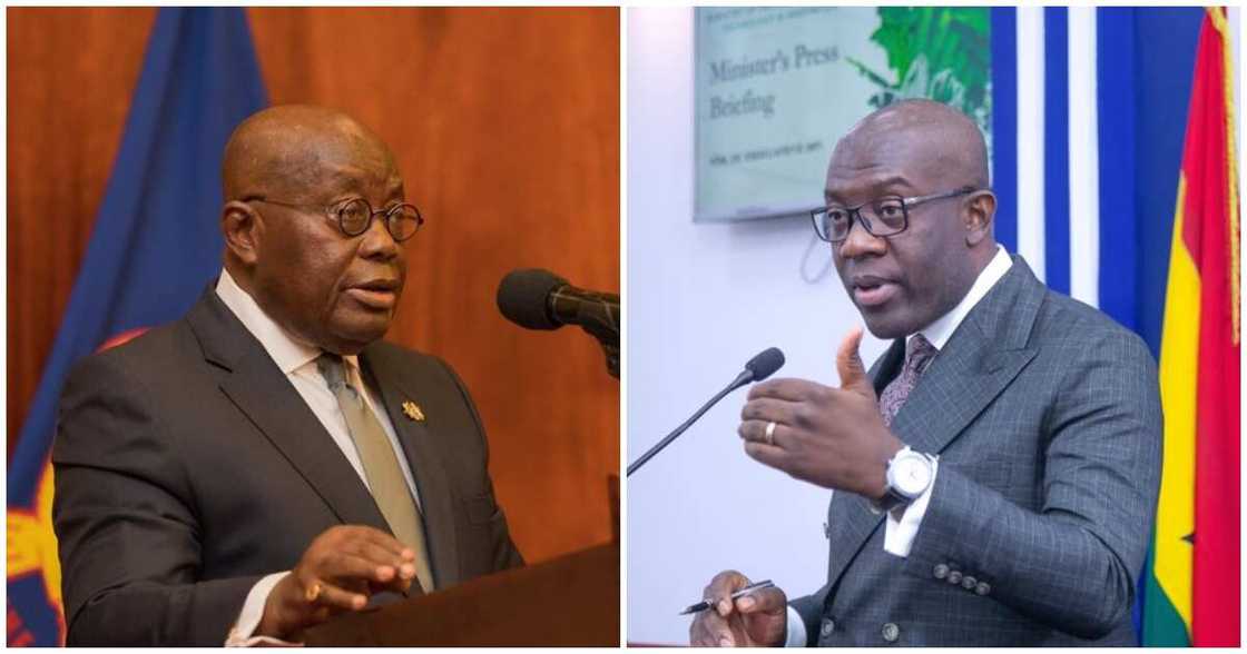 President Nana Akufo-Addo and Information Minister, Kojo Oppong Nkrumah