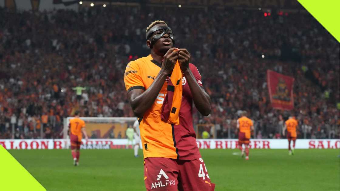 Victor Osimhen during Galatasaray's clash Victor Osimhen during Galatasaray's clash