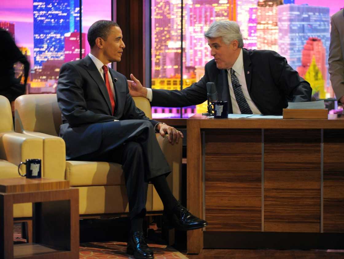 Barack Obama appeared 'The Tonight Show" with then host Jay Leno in 2009 Barack Obama appeared 'The Tonight Show" with then host Jay Leno in 2009