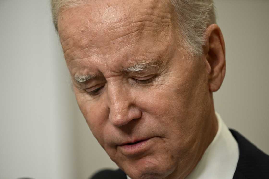 US President Joe Biden speaks in the White House on September 30, 2022 about the federal response to Hurricane Ian