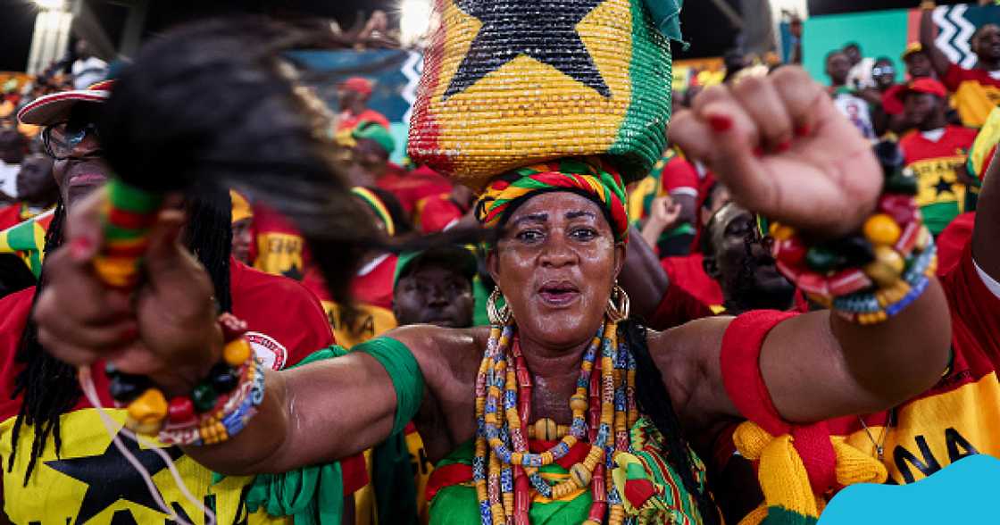 Ghanaian woman supporting the Black Stars Ghanaian woman supporting the Black Stars