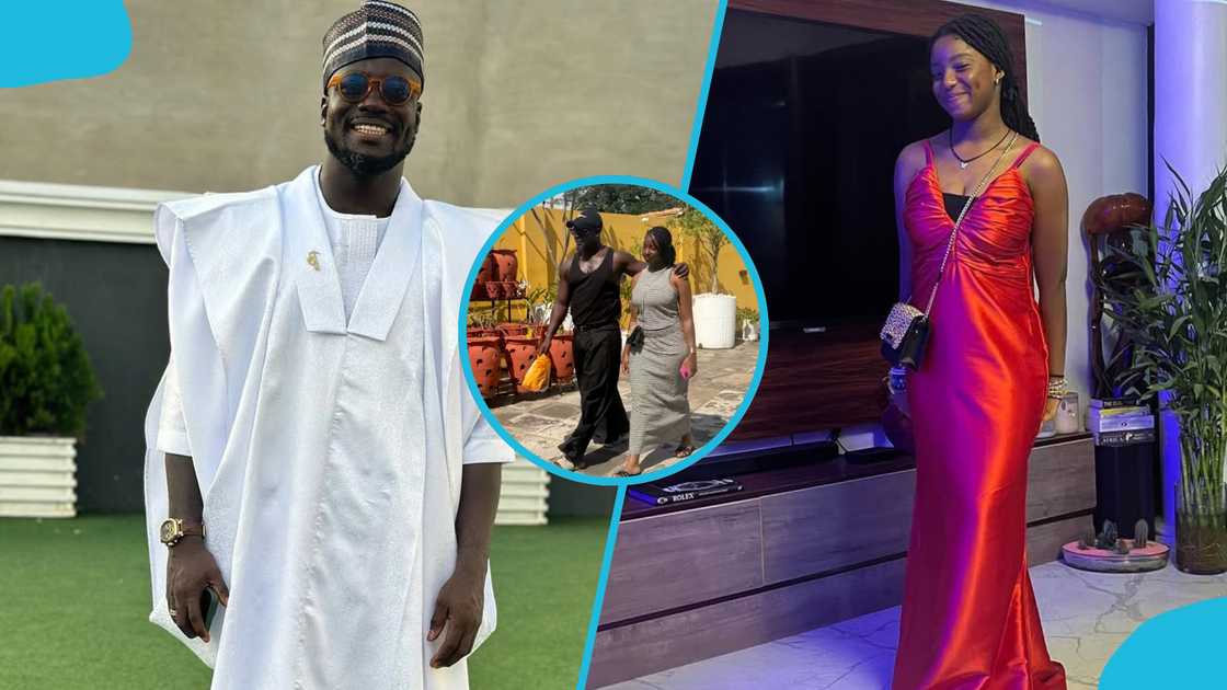 Stephen Appiah's Daughter Looks All Grown as She Steps Out with Ex Black Stars Captain