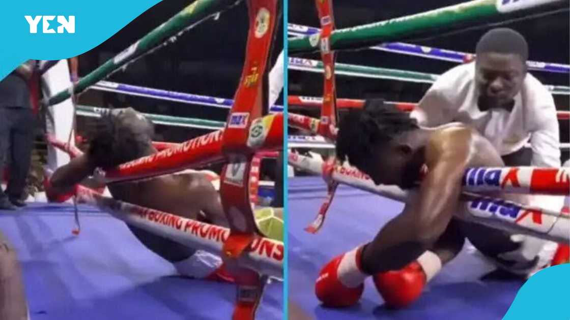 Nigerian boxer Gabriel Olanrewaju collapses and die. Nigerian boxer Gabriel Olanrewaju collapses and die.