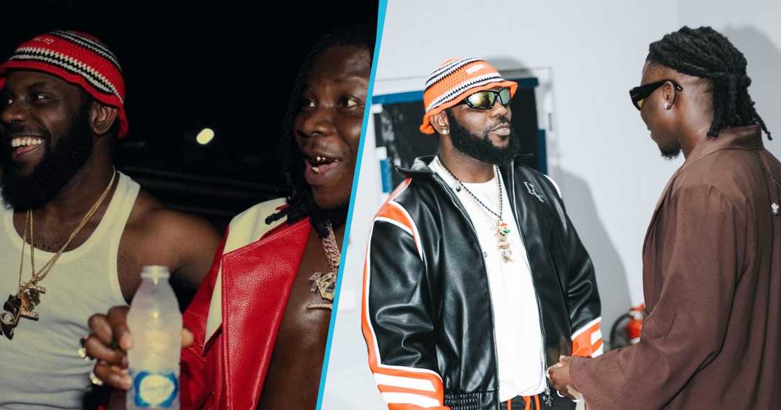 Stonebwoy and Odumodublvck jam to their unreleased song, Ekelebe, in the studio Stonebwoy and Odumodublvck jam to their unreleased song, Ekelebe, in the studio