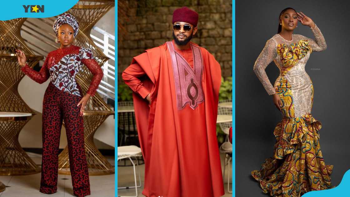 Red ankara styles hotsell