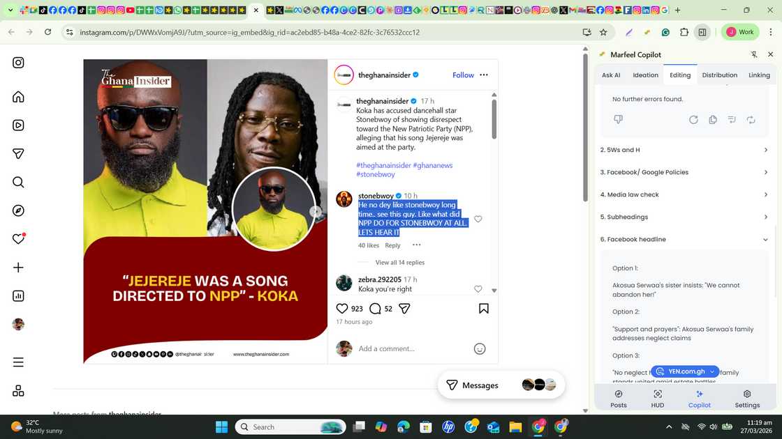 Stonebwoy, KOKA, NDC elections, NPP supporters, Jejereje song, Stonebwoy backlash, Black Stars fundraiser