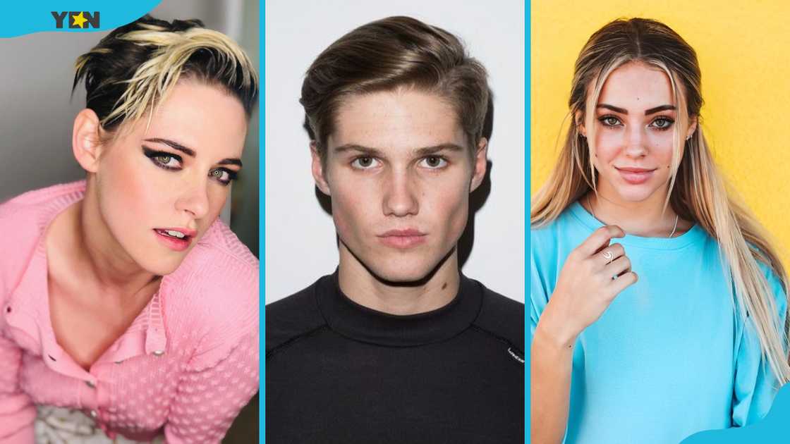 Diamond face shape hairstyles: Wet pixie look (L), classic side part (C), simple half-up (R). Diamond face shape hairstyles: Wet pixie look (L), classic side part (C), simple half-up (R).