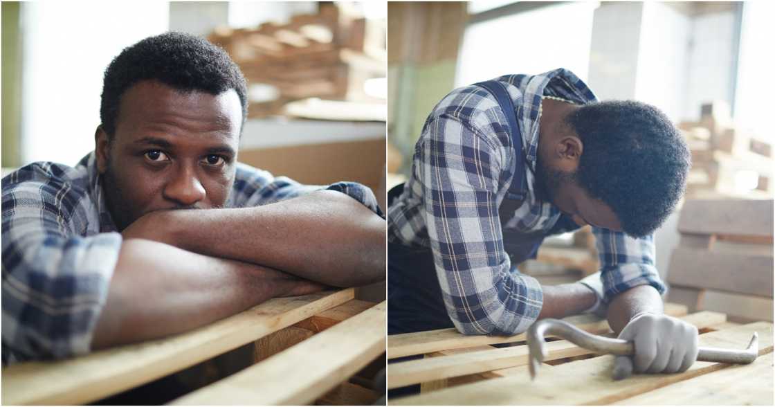 Photo of confsued man Photo of confsued man