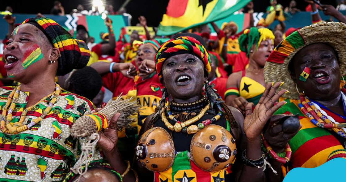 Ghanaian woman supporting the Black Stars Ghanaian woman supporting the Black Stars