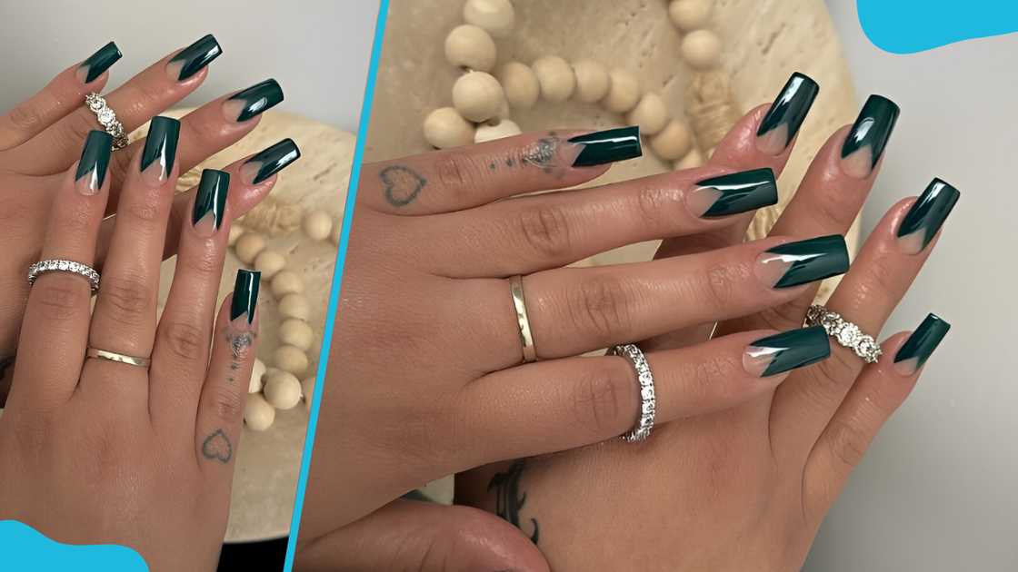 Sculpted square French tips Sculpted square French tips