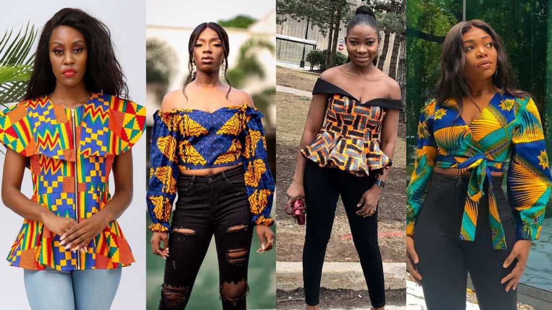 African print tops with jeans