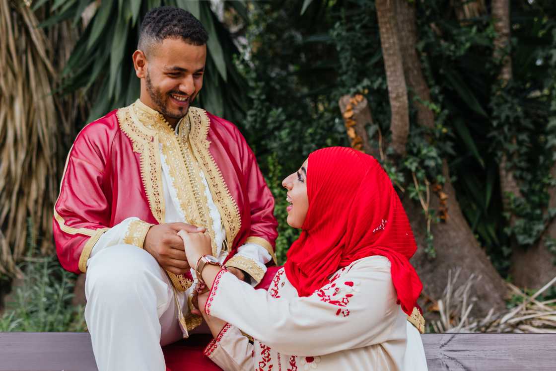 Happy muslim couple