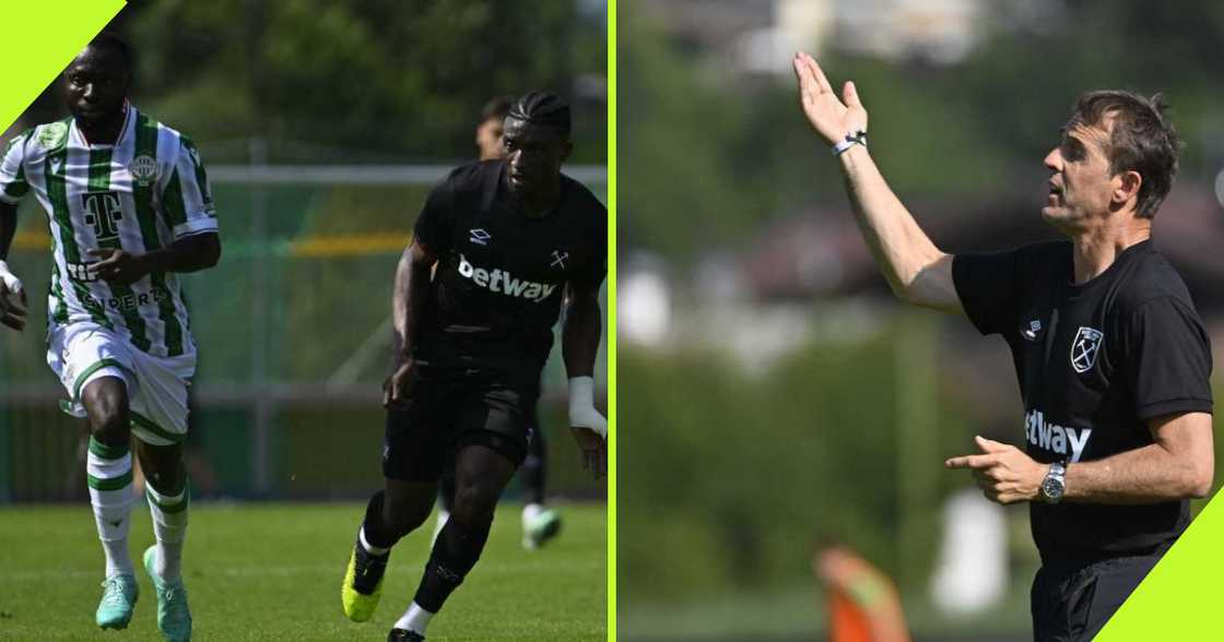 Mohammed Kudus in action for West Ham. Mohammed Kudus in action for West Ham.