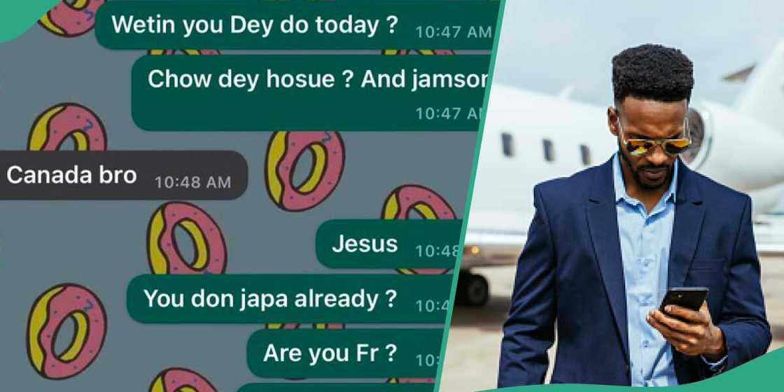 Man sends friend stunning message on WhatsApp after secretly relocating to Canada Man sends friend stunning message on WhatsApp after secretly relocating to Canada
