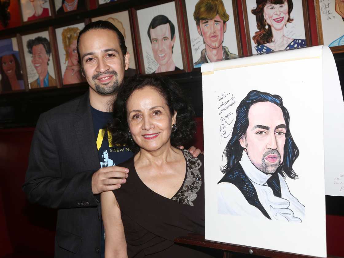 Lin-Manuel Miranda and mother Luz Miranda.