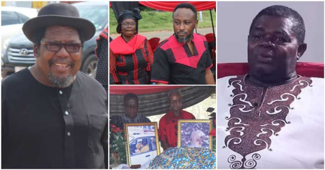 Actor Pattington Papa Nii Papafio, George Quaye, and others at Psalm Adjeteyfio's funeral