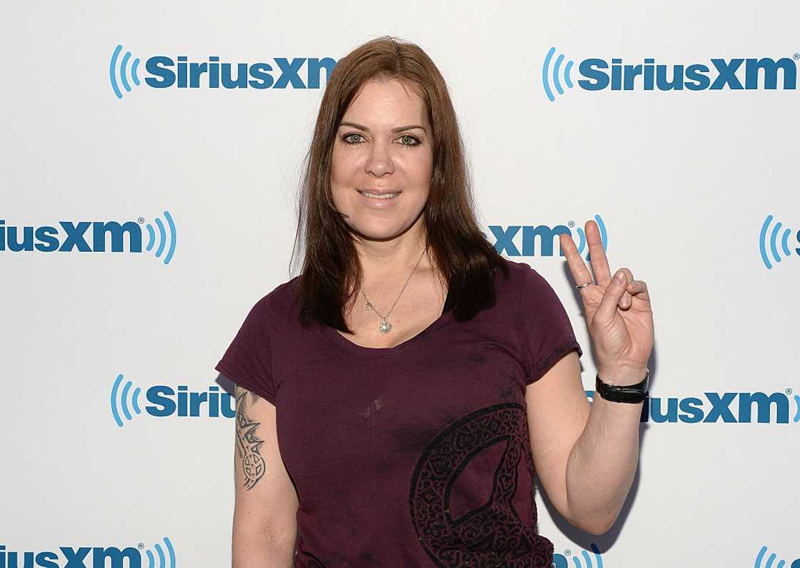 Chyna does the peace sign during her visit to SiriusXM Studios in New York City Chyna does the peace sign during her visit to SiriusXM Studios in New York City