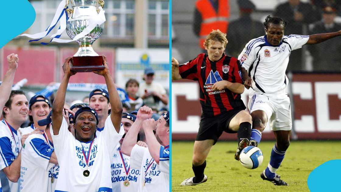 Baffour Gyan spent the majority of his playing career in Eastern Europe. Photo by Bongarts and Dima Korotayev.