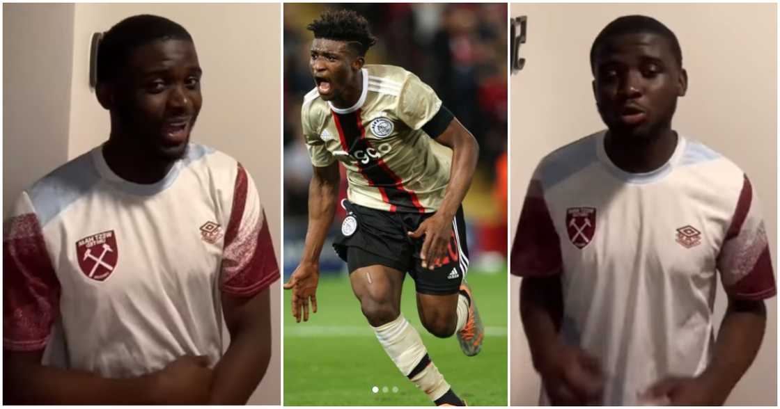 Man promises Mohammed Kudus his sister if footballer scores against Uruguay.