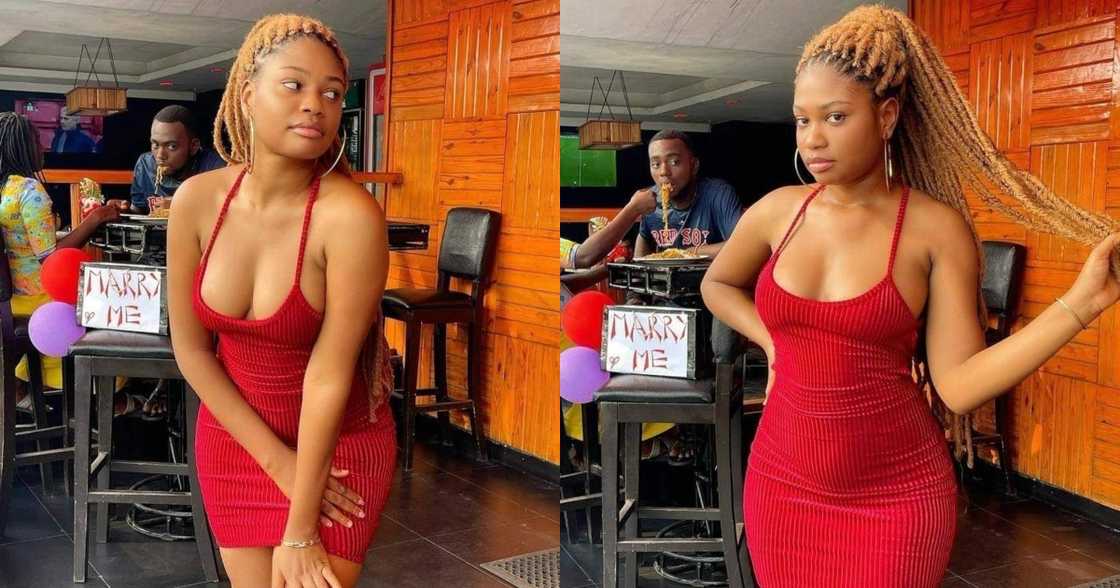 Man caught on camera eyeing another beautiful lady whilst his lover was feeding him Man caught on camera eyeing another beautiful lady whilst his lover was feeding him