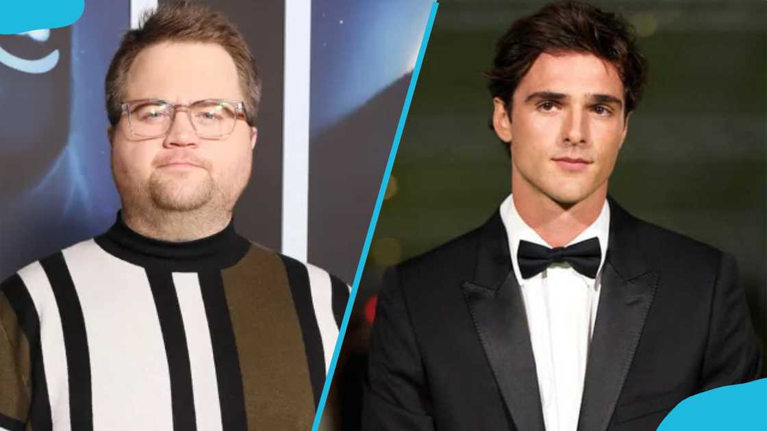 Paul Hauser wearing glasses and Jacob Elordi donning a suit