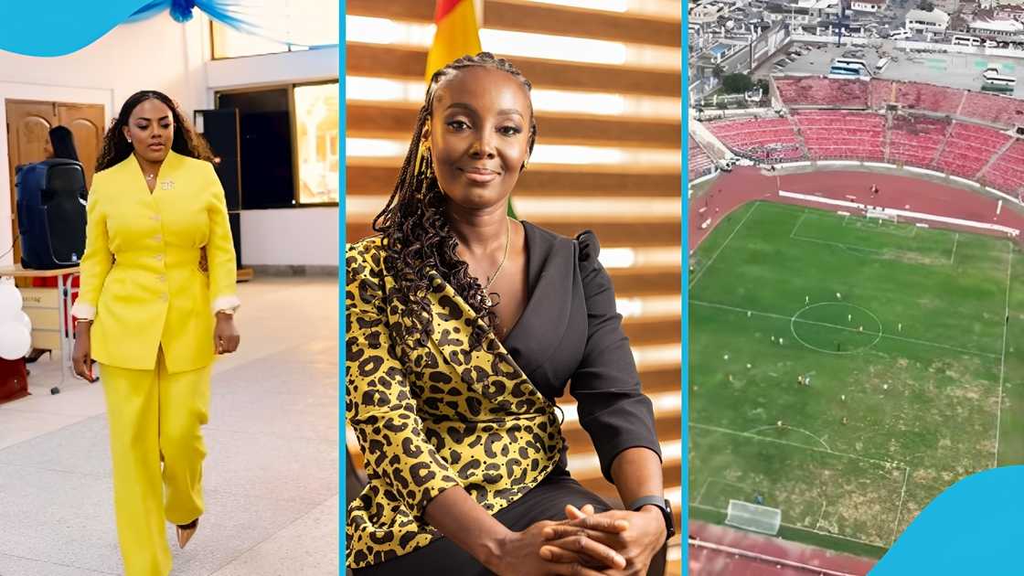 nana aba anamoah, veronica commey, baba yara stadium pitch, national sports authority ghana, nana aba veronica commey, kotoko hearts democracy cup