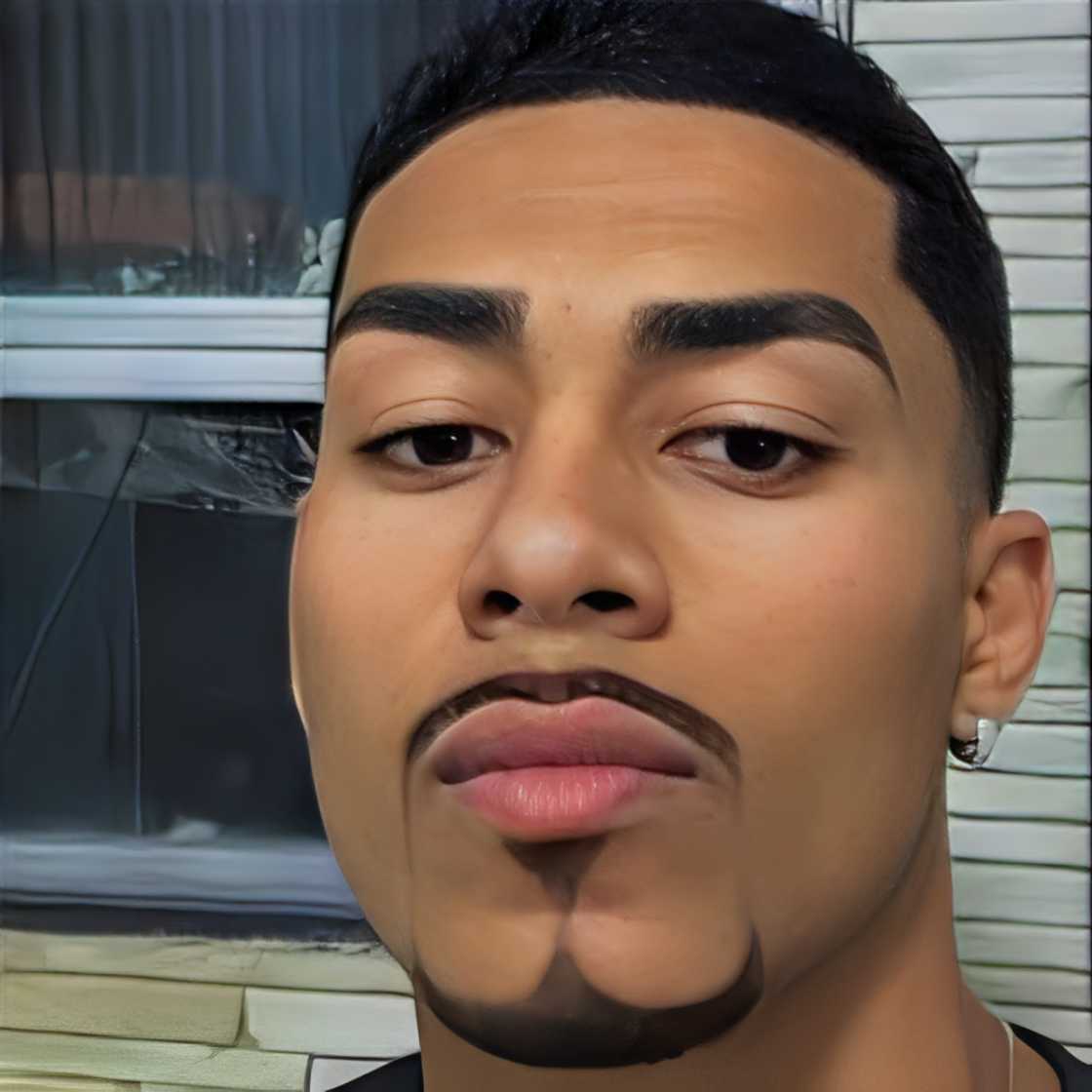 The anchor beard style with a low fade cut The anchor beard style with a low fade cut