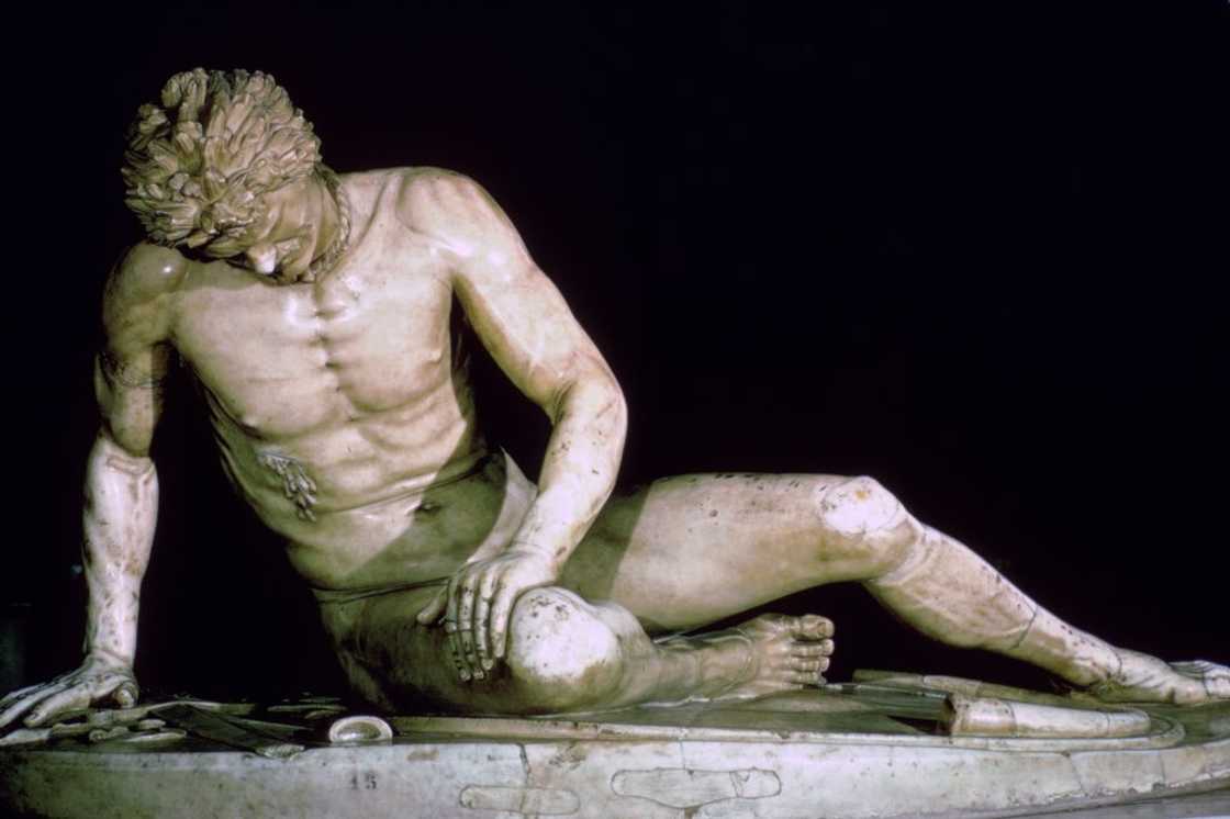 A Roman copy of The Dying Gaul statue in Capitoline Museum. A Roman copy of The Dying Gaul statue in Capitoline Museum.