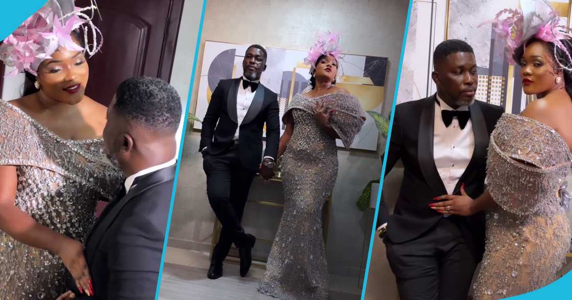 A Plus and his wife Akosua Vee attend a wedding
