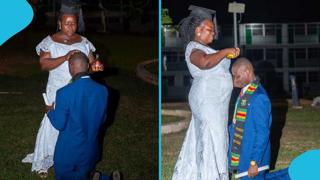 Ghanaian Mother, 2024 Graduation, KNUST Graduation, Ghana University, Praying Mother, Praying Woman.