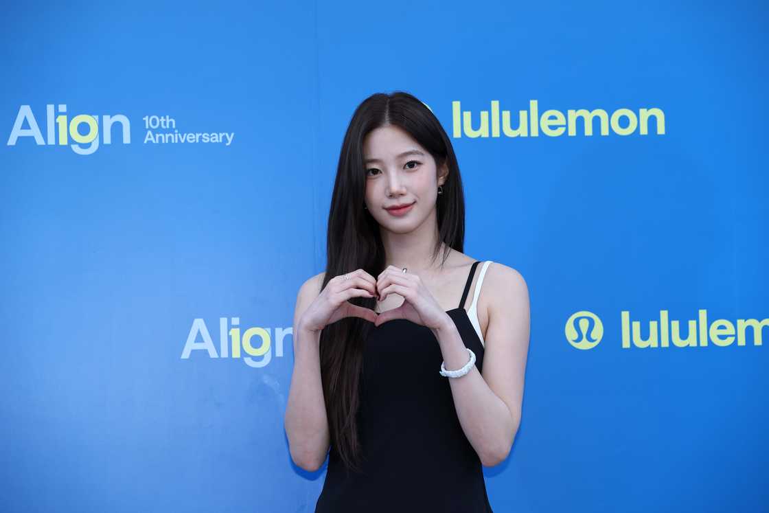 Kazuha of girl group Le Sserafim poses for a photocall for Lululemon 'Align' 10th anniversary Kazuha of girl group Le Sserafim poses for a photocall for Lululemon 'Align' 10th anniversary