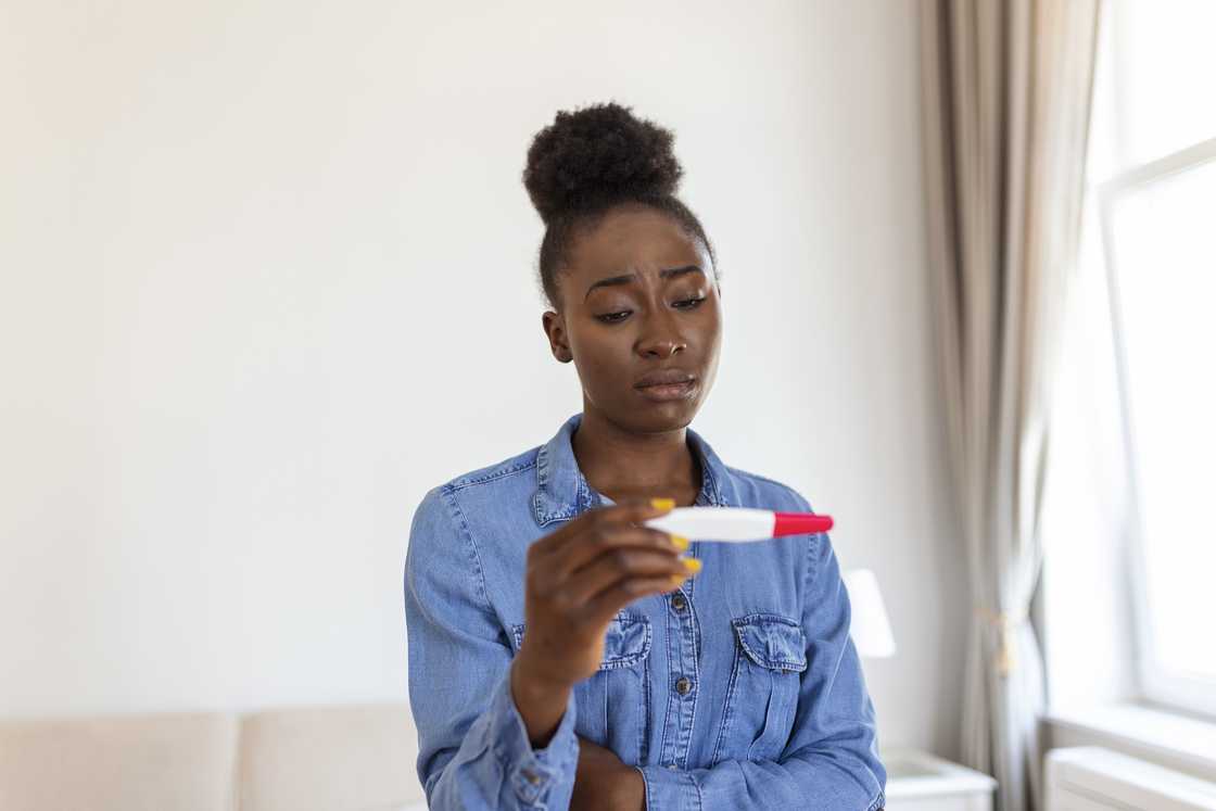 A disappoint pregnant lady