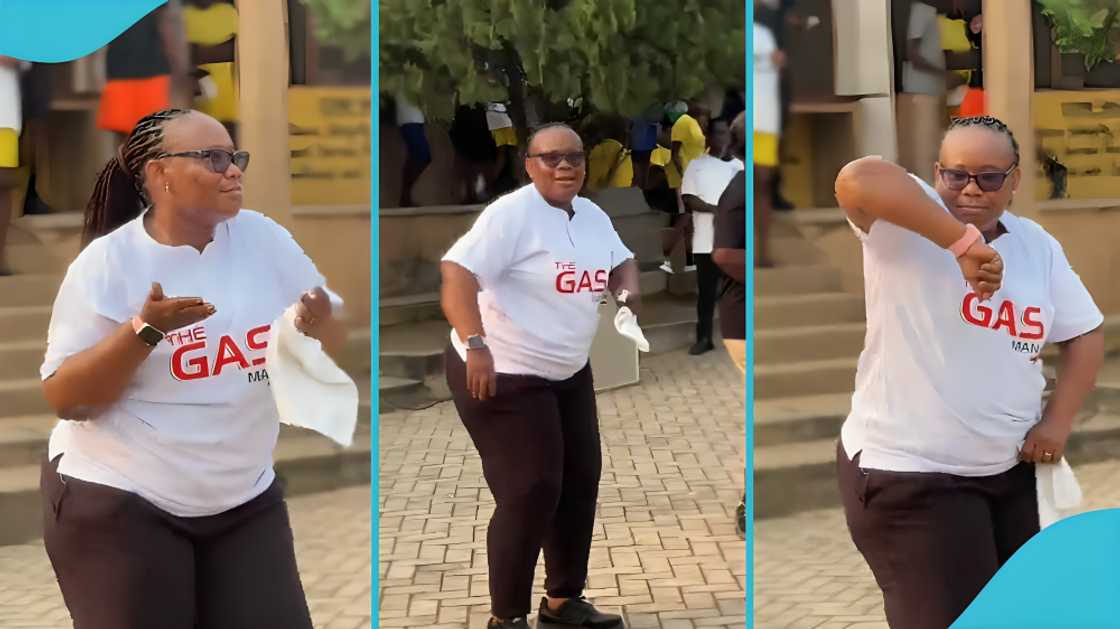 Breman Asikuma SHS Headmistress Amazes Students With Serious Moves As She Dances to “Asa Bone” Breman Asikuma SHS Headmistress Amazes Students With Serious Moves As She Dances to “Asa Bone”