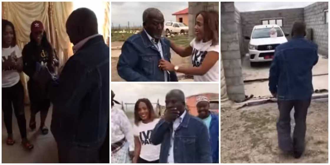 Reactions as two daughters gift their dad a brand new car in emotional video Reactions as two daughters gift their dad a brand new car in emotional video