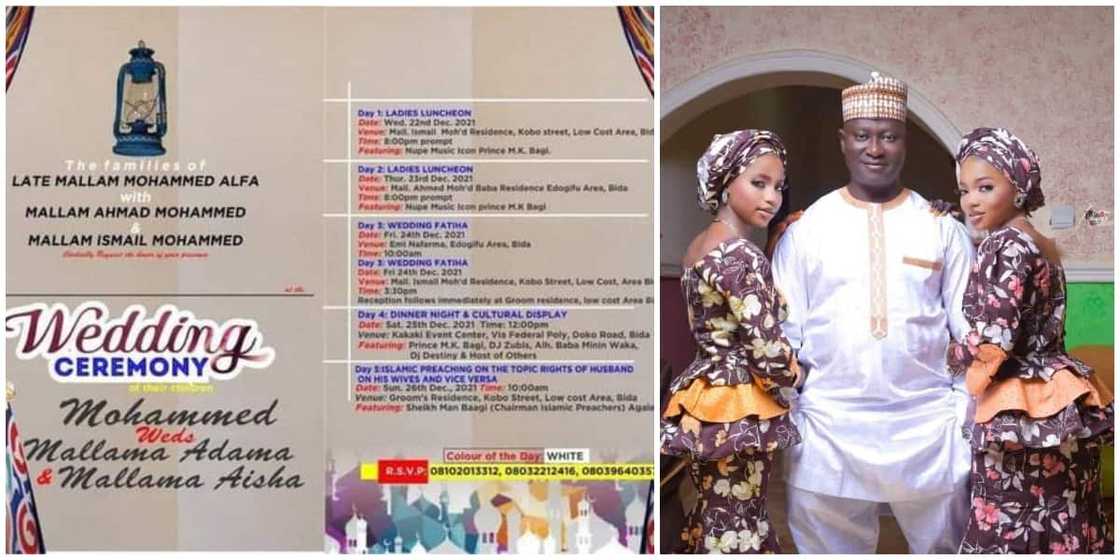5-day event wedding IV of Nigerian man who is to marry two lookalike ladies at once sparks reactions 5-day event wedding IV of Nigerian man who is to marry two lookalike ladies at once sparks reactions